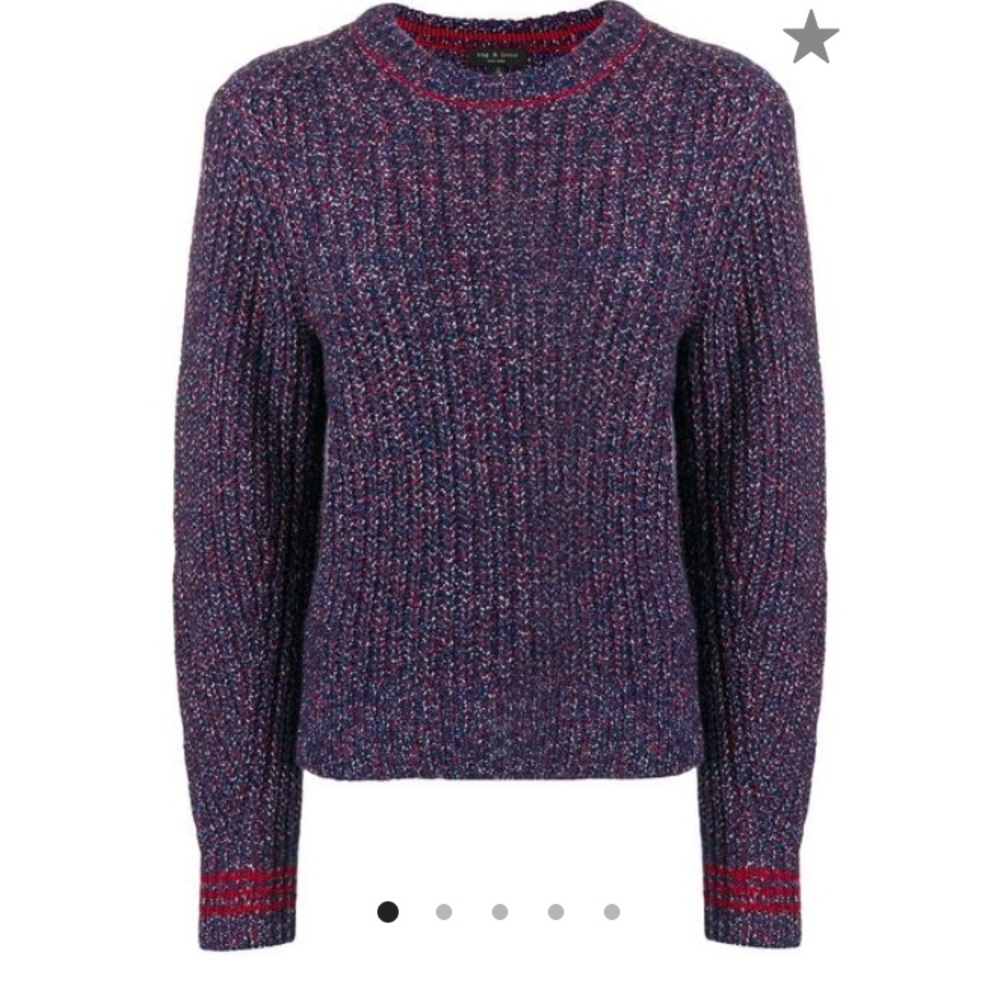 Rag & Bone speckled ribbed sweater - blue (small)